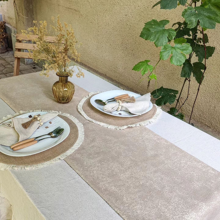 رانر طرح پتینه کرم رنگ