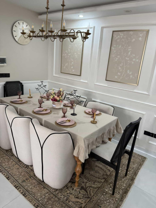 رومیزی لینن نچرال دور چین